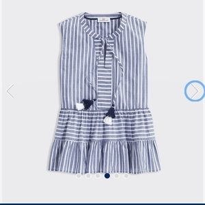 Vinyard Vines Simple Stripe Tiered Top- Size M